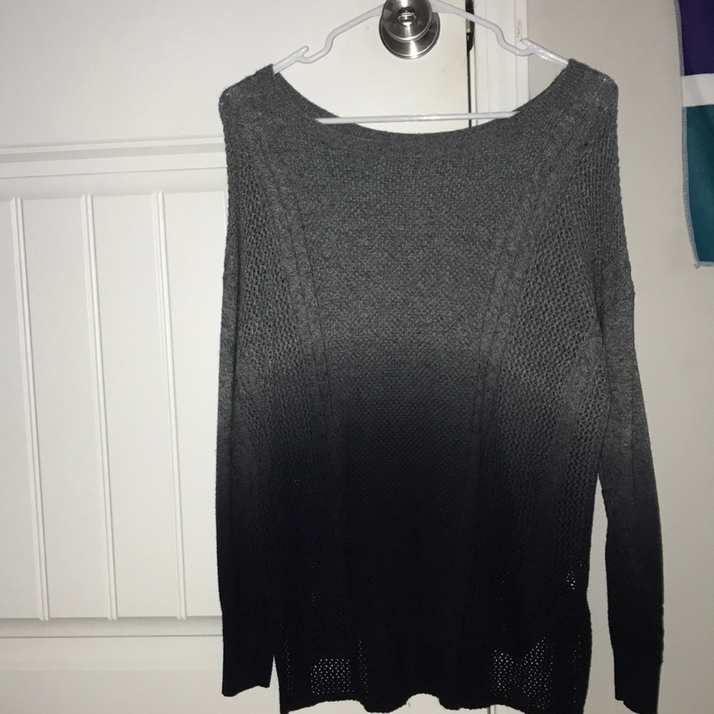 Grey faded to black long sleeve fall shirt